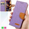 Etui Typu Portfel Do Oppo Find X9 Pro - Fioletowy  Pokrowiec Canvas + Szkło