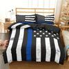 Home Textiles American Flag Three-piece Vintage Digital Printed Quilt Pillowcase Bedding
