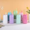 Thermos Cup High Appearance Level Mason Jar Straw Water Cup Simple Thermal Insulation Cold Color Cans