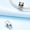 925 Silver Cute Raccoon Beads Fit Bracelets Decoration DIY Birthday Party Gift Jewelry Bracelets Accessory