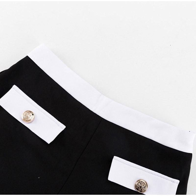 Узкий контрастный комплект пальто и шорт, женский однобортный топ с длинным рукавом, шорты с высокой талией, новинка 2025 года, элегантный женский костюм