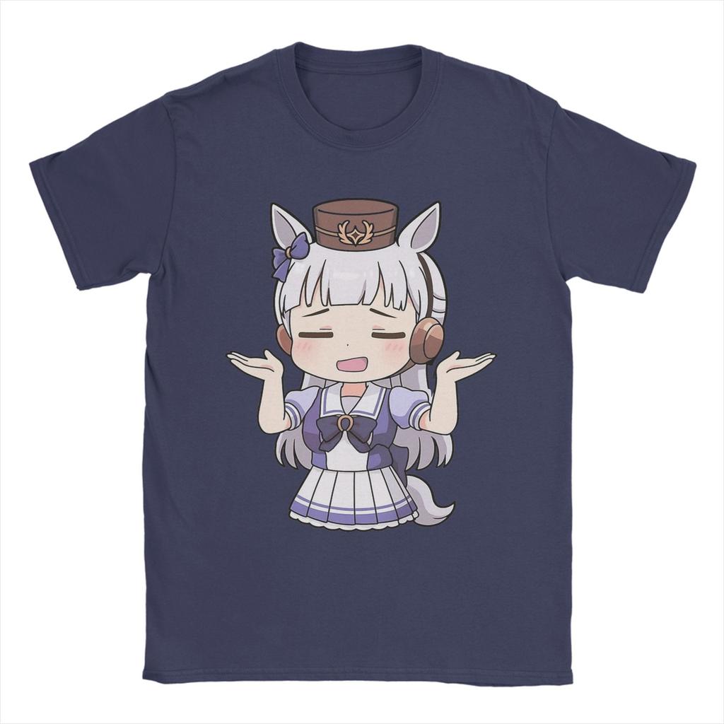 Мужская Женская Золотой Корабль Мем Чиби Из Uma Musume Pretty Derby Футболка 100% Хлопок Графическая Футболка Одежда Наряды