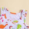Комплект купальника из двух частей с принтом динозавров для девочек