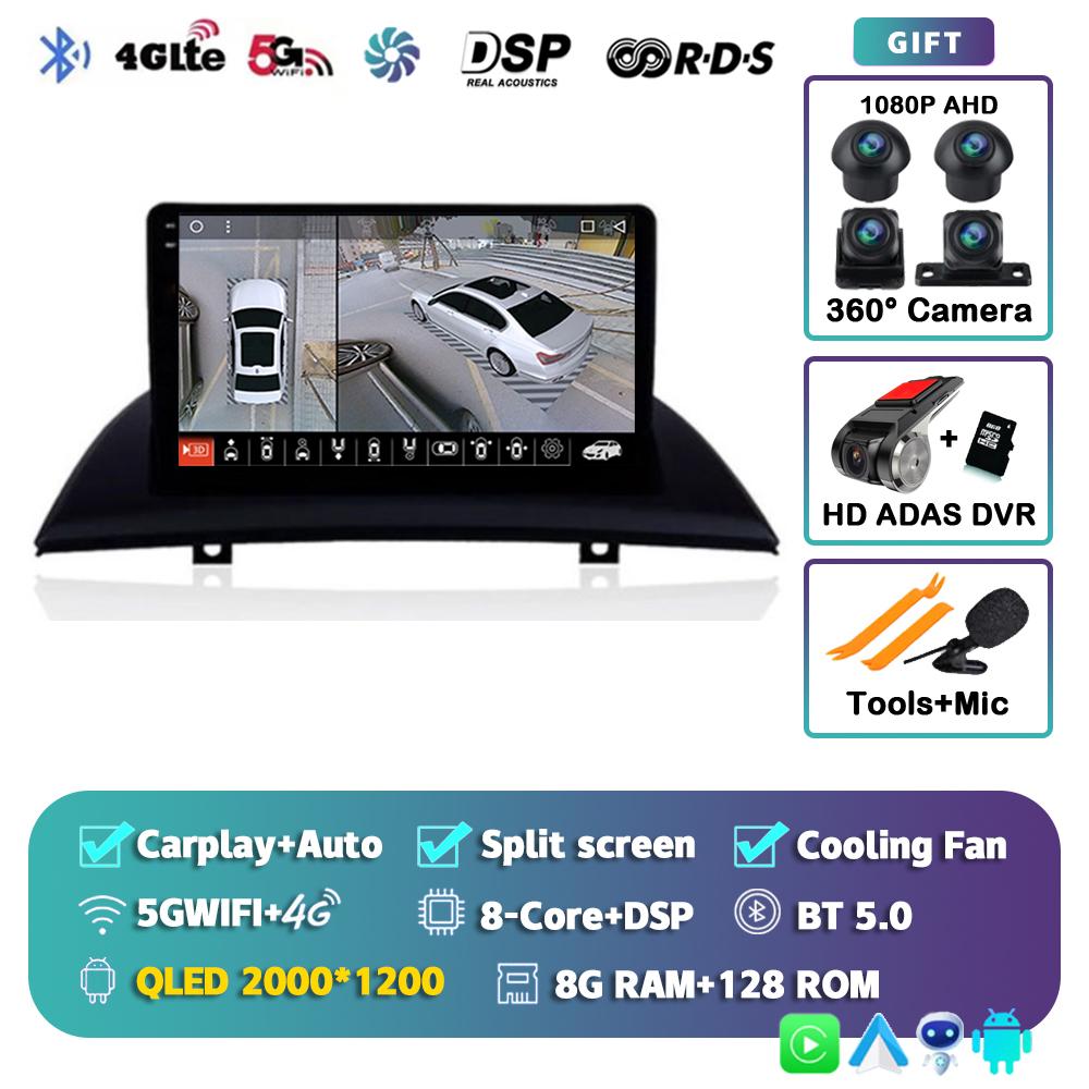 Android 14 Carplay Auto WIFI+4G автомобильное радио для BMW X3 E83 2004 - 2012 Мультимедиа GPS Видеоплеер Стерео 2din DSP Головное устройство Аудио