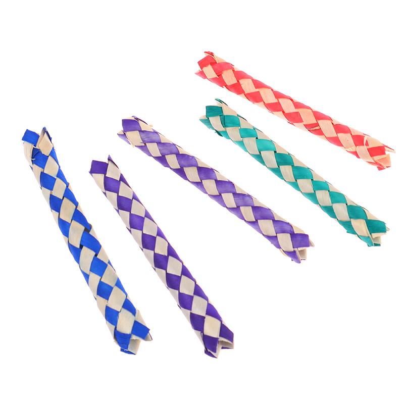 5Pcs Diy Finger Traps Classic Chinese Bamboo Fingers Trap Popits Pop Tube Toys