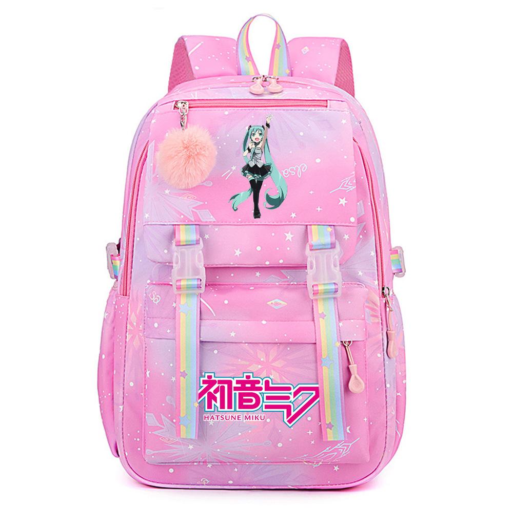 Аниме Аниме Хацунэ Мику С принтом Большой вместимости Водонепроницаемый рюкзак Подросток Студент Девочка Мальчик Школьная сумка Сумка для книг Дорожная сумка