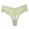 Europe and America Low Waist Thong Lace Flower Mesh Seduction Hip Lift Perspective Women Sexy Hollow T Pants