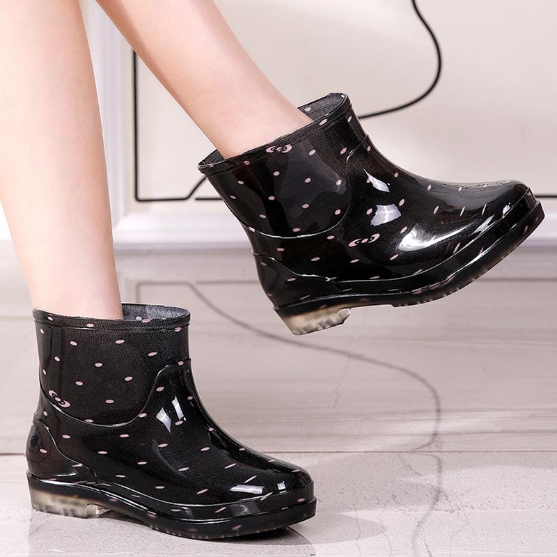 Женские хрустальные износостойкие камуфляжные резиновые сапоги - Модная, нескользящая, всесезонная уличная обувь.