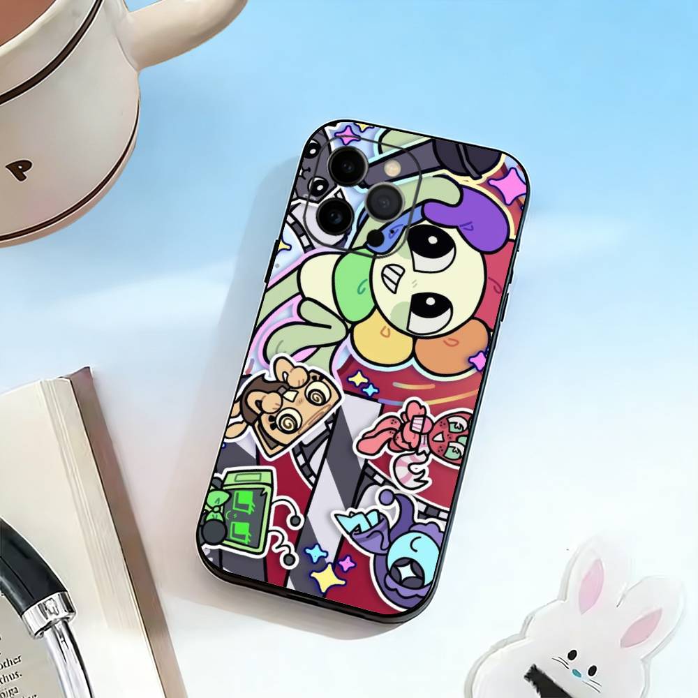 Милый чехол Sprunki для телефона Силиконовый Мягкий Для IPhone 17 16 15 14 13 12 11 X XR Plus Pro Max Plus