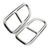 For Mercedes Benz W117 CLA 2013-2016 Titanium Black / Silver Car Tail Throat Exhaust Pipe Muffler Tip Cover Trims 2Pcs/Sets