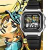 "JOJO's Bizarre Adventure Диего Электронные Часы Спортивные Цифровые Наручные Часы для Учеников Средней Школы с Будильником Мужские"