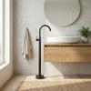 Lungo Freestanding Matte Black Floor Washbasin Tap