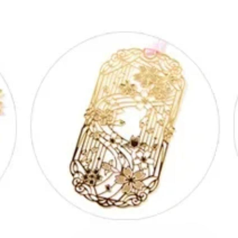 Серия Cherry Blossom, полая закладка в китайском стиле, креативная маленькая и мини-закладка из латуни, зажим для страницы