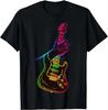 Electric Guitar Tee  Fingertips of Rock T Shirt  Graphic T Shirts Unisex Clothing Tops Vintage T Shirt Camisas Streetwear Harajuku