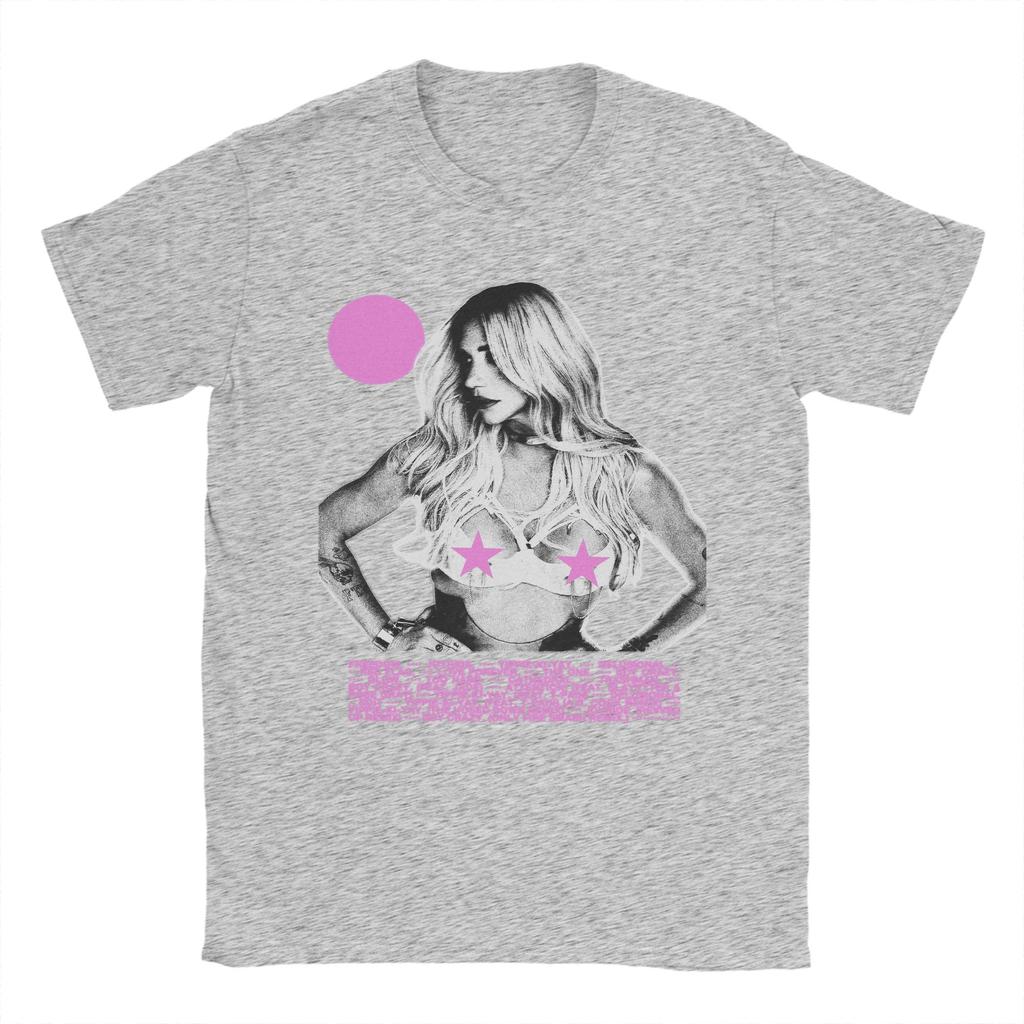 Футболка с принтом Kesha TOUR Пляжная Хлопковые Футболки Для Унисекс Модные Индивидуальные Футболки Своими Руками С Коротким Рукавом Y2K Веселые Топы