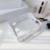 Transparent Toiletry Bag for Travel - Quart Size Approved for Liquids in Carry-On Luggage at the Airport Transparent Toiletry Bag (White)
