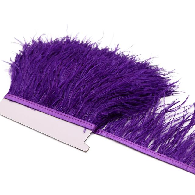 1 метр, бахрома из черных страусиных перьев для шитья, отделка из пушистых белых перьев, праздничная одежда, декор для платья, ткань с оперением