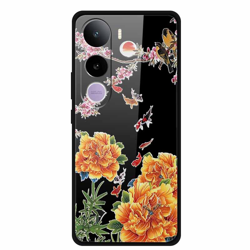 Tempered Glass Cases For Vivo Y400 5G Case 6.67" Painted Hard Back Cover Soft Bumper For Vivo Y 400 2025 Protective Phone Case