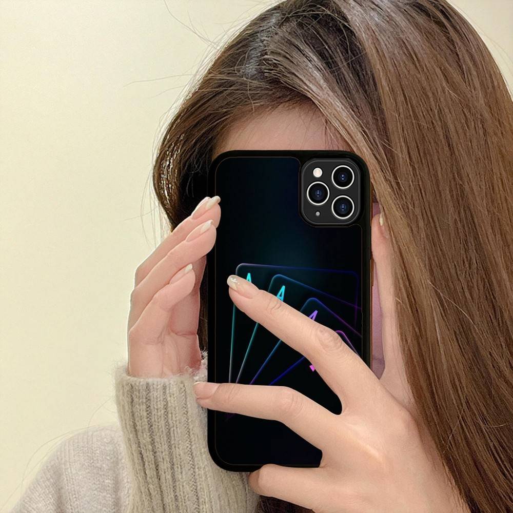 Чехол для телефона с рисунком в виде карт для покера для IPhone 16 Pro Max 15 14 Plus 14 13 12 11 17 PC+TPU Чехлы Задняя крышка