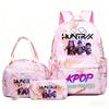 Kpop Охотник на ведьм Рюкзак Сумка-ланч Пенал Набор Студент Анимация Мода Школьная сумка Пенал Сумка-ланч
