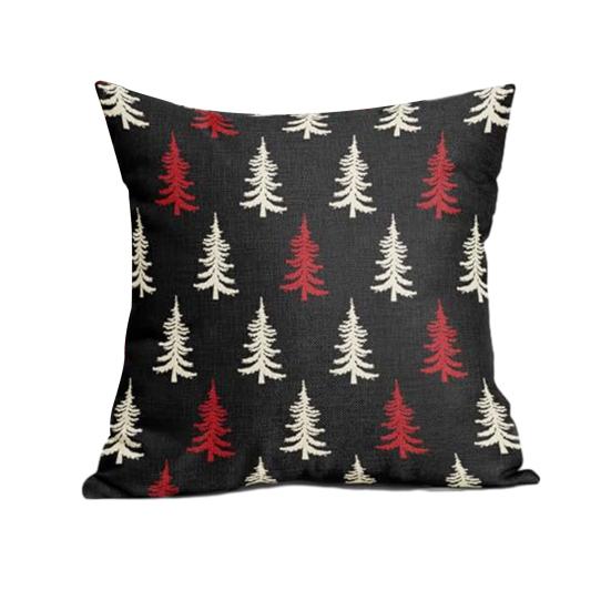 45x45СМ Наволочка на декоративную подушку с рождественской елкой, Наволочка с принтом рождественской елки, Домашняя гостиная, Спальня, Диван, Кровать, Декоративная квадратная наволочка