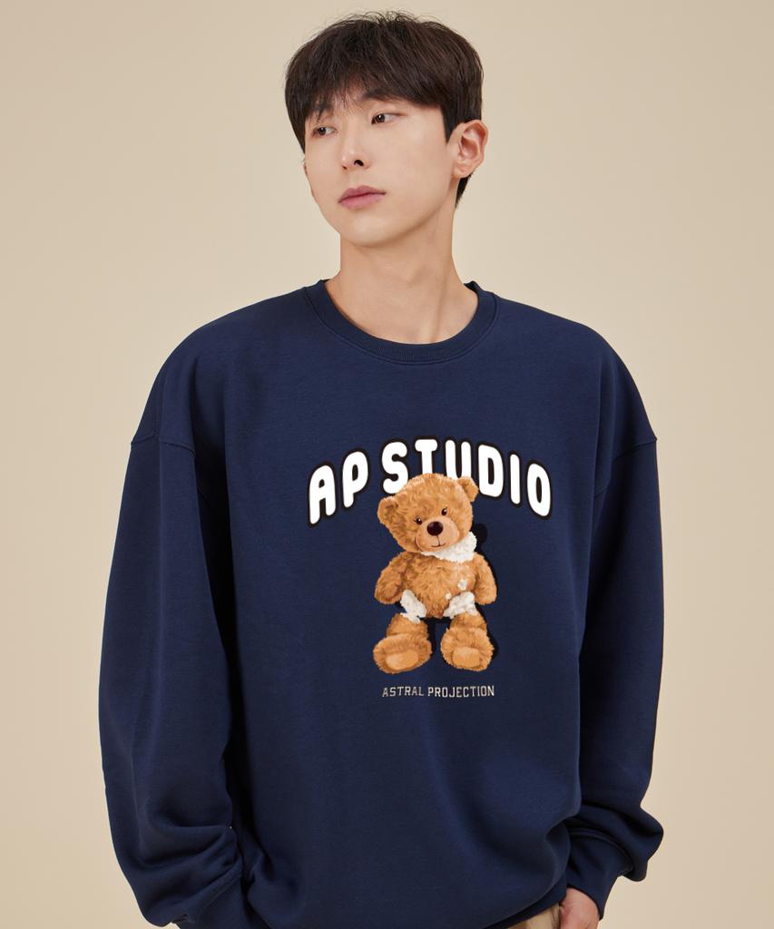 ASTRAL PROJECTION Baby Beardoll Loose Fit Sweatshirt_Navy