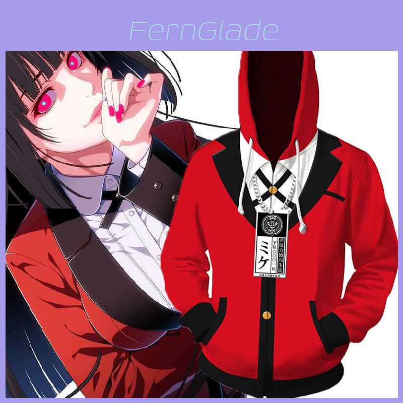 Роскошно мягкая и стильная толстовка с капюшоном с 3D-принтом Kakegurui Jabami Yumeko