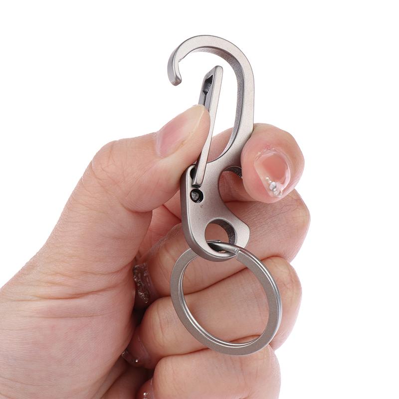 1 шт. Карабин из титанового сплава, многофункциональный брелок, уличная поясная подвесная цепочка, кольцо-пряжка, открывалка для пивных бутылок, EDC-инструмент