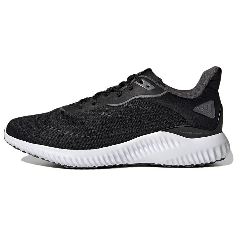 adidas Alphabounce Удобная Универсальная Ткань Прочные Дышащие Низкие Повседневные Кроссовки для Бега Унисекс Кроссовки Черные HR0607