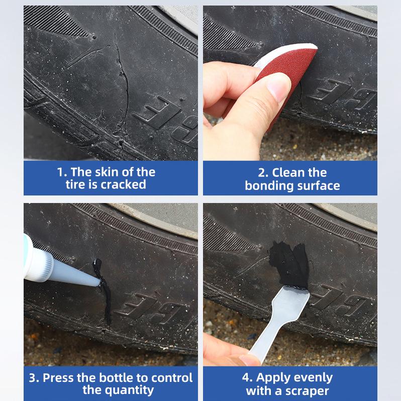 50-250 мл Черный клей для ремонта шин Мгновенный жидкий прочный резиновый клей Некоррозионный клей Автомобильный клей Мгновенный прочный инструмент