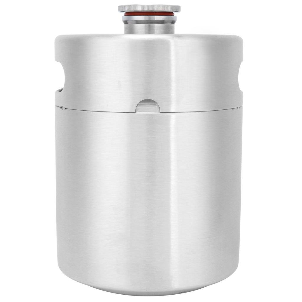 2L Beer Keg Mini Stainless Steel Beer Barrel with Spiral Lid for Home Brewing Accessory