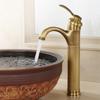 Antique Bronze Bathroom Faucet Brass Basin Faucets Hot & Cold Bathroom Sink Faucet Deck Mounted Lavotory Faucet  Mixer Water Tap