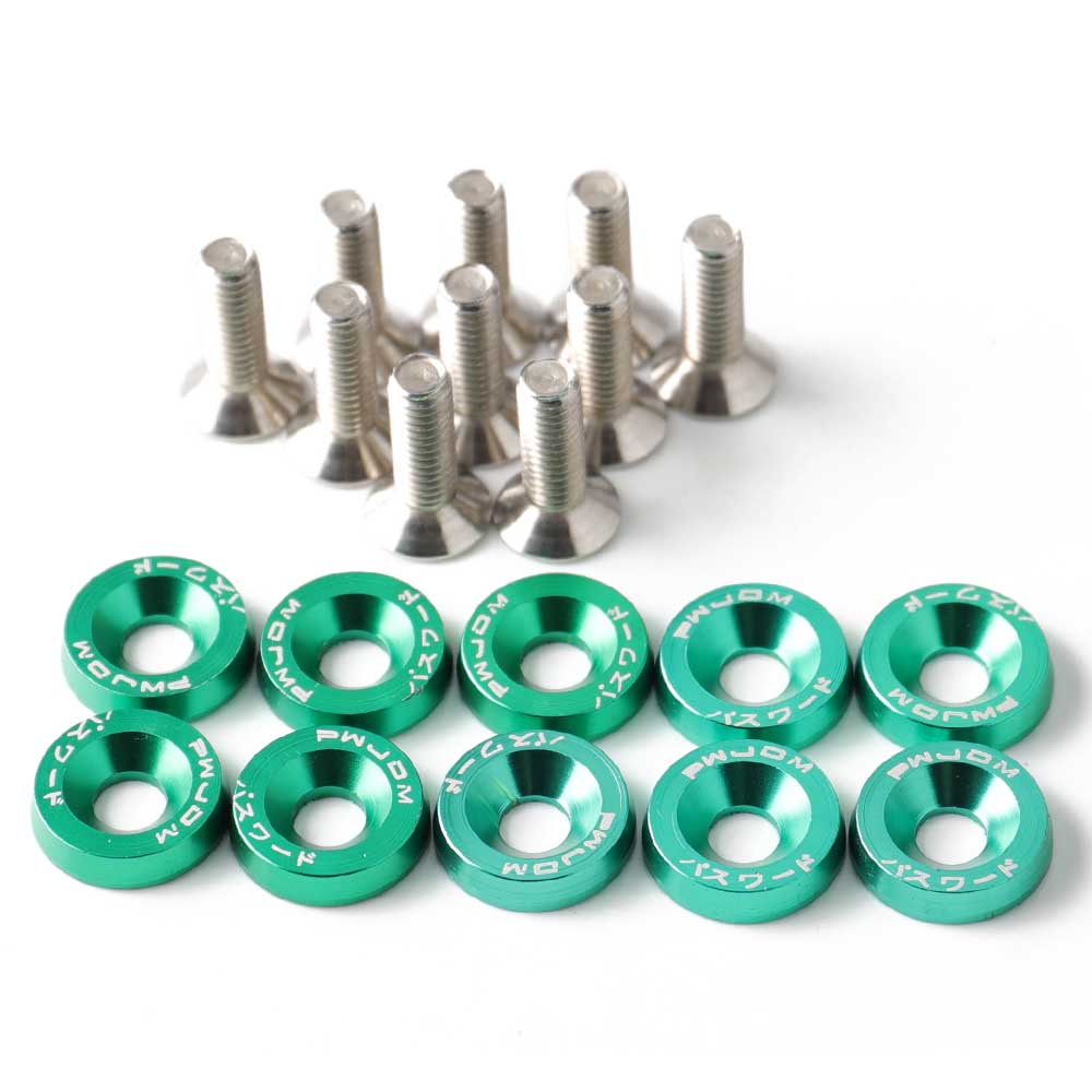 Aluminum Fender Washers Bolt Fender Washer License Plate Bolts M6x20 10Pieces/pack