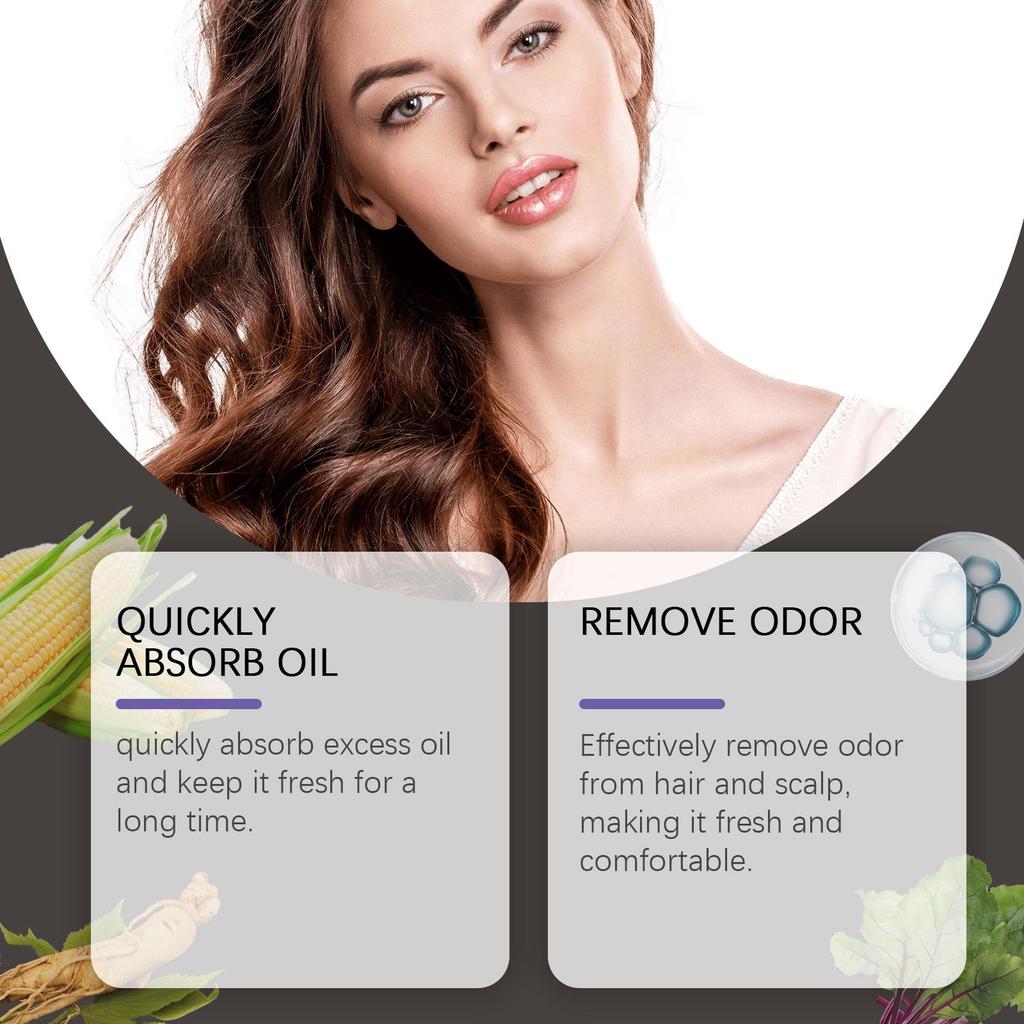 Dry Shampoo Fluffy Powder, Lazy Fluffy Bangs Oil Removal, Refreshing Oil Control, No-wash Dry Hair Powder