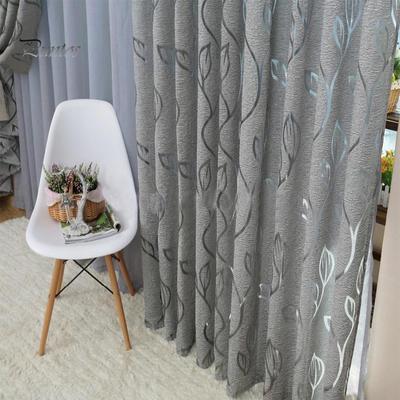 Для спальни, гостиной, 100x270 см, прозрачная занавеска с узором в виде пузырчатых листьев