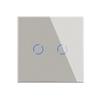 Bingoelec 2 Gang 1 Way Glass Panel Waterproof Single Live Wire Wifi Smart Tuya Touch Wall Light Switches