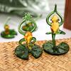 Стеклянный орнамент в виде лягушки для йоги, креативный дизайн, тонкое мастерство, украшение для мини-стола, мультяшный стеклянный орнамент