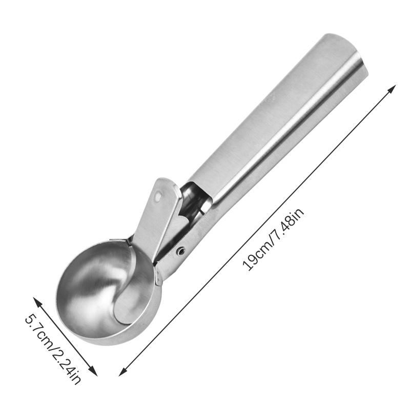 Ice Cream Scoops Stainless Steel Ice Cream Digger Non-Stick Ice Cream Spoon Tool