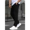 Black Muslin Fabric Men's Basic Trousers 6507