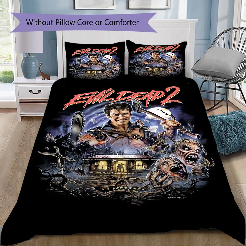 Evil Dead Pattern Bedding,Quilt Set Quilt Cover Pillowcase Home Birthday Gift (1*duvet cover+2*pillowcase,without core)SSJT0917372