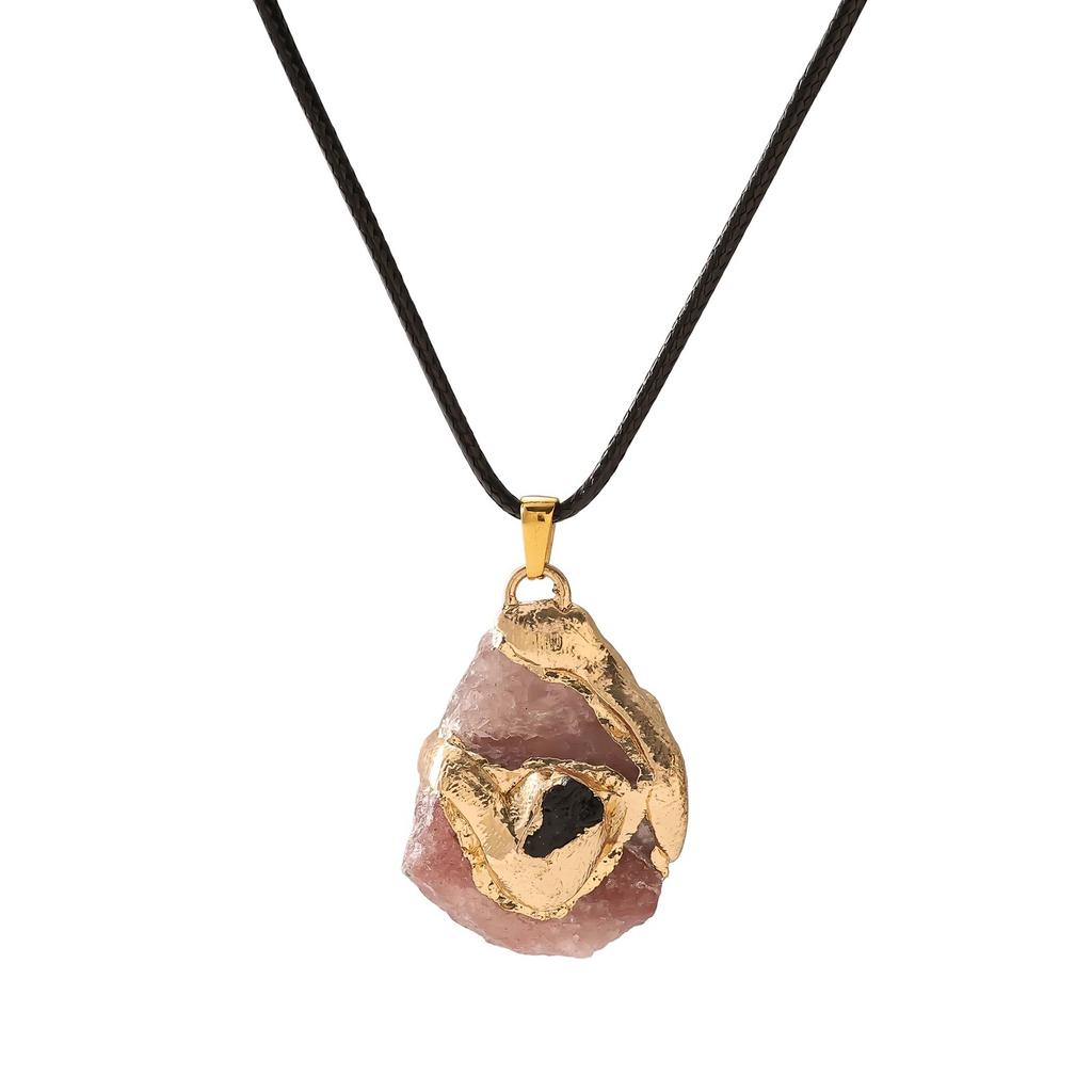 Original design, best-selling natural cubic zirconia pendant, multi-colored crystal stone, irregular necklace jewelry