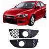 Чехлы для противотуманных фар Mitsubishi Lancer, черный передний бампер, нижние решетки, сетка на капот 2008 2009 2010 2011 2012 2013 2014