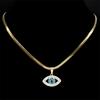 Cross-border New Islamic Evil Blue Eye Necklace Stainless Steel Turkish Eye Necklace Greek Jewelry
