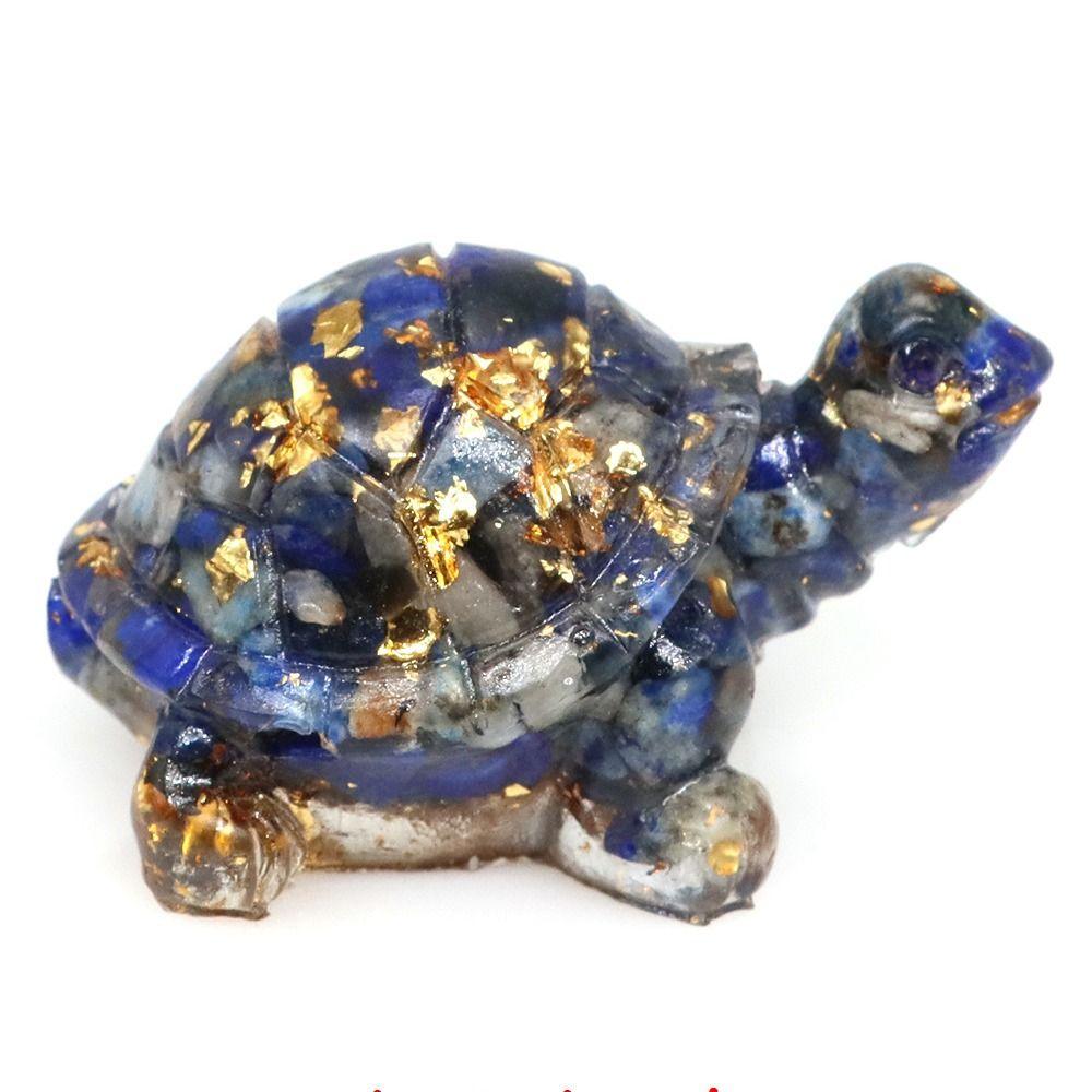 50MM Resin Turtle Statue Healing Crystals Tumbled Stones Sculpture Reiki Pocket Animals Tortoise Figurine Gems Crafts Home Decor