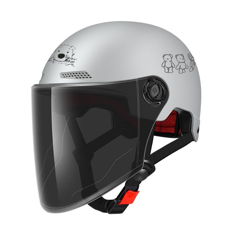 Велосипедный шлем Электромобиль Женский Осенне-зимний Теплый Мотоциклетный Мужской Защитный шлем Летний Четыре сезона Половина шлема