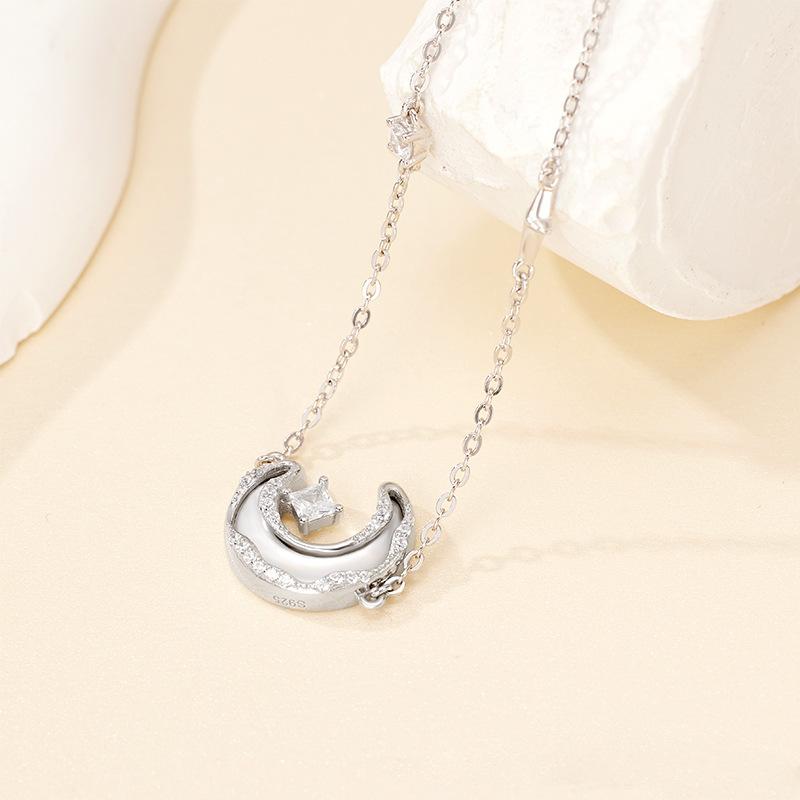 Ожерелье Light Luxury Design Moon Night Girl Series Moon Подвеска Женское ожерелье Подарок для девушки и подруги