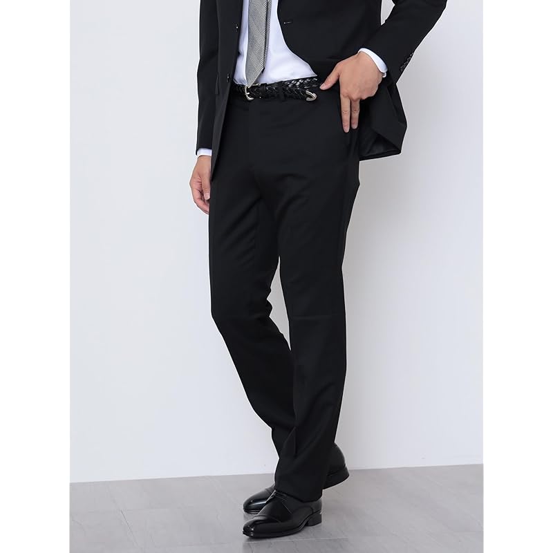 [Beams Heart] костюм базовый однотонный 2 пуговицы мужской ЧЕРНЫЙ XL