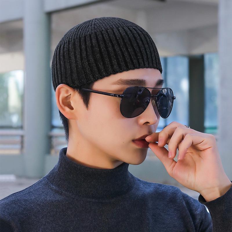 Мужская зимняя вязаная шапка-юппи из пряжи с сердцевиной для альпинизма и катания на лыжах