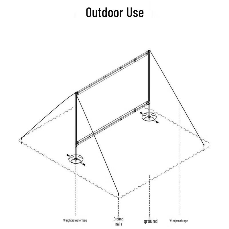 JmGO 100-дюймовый портативный проекционный экран для улицы