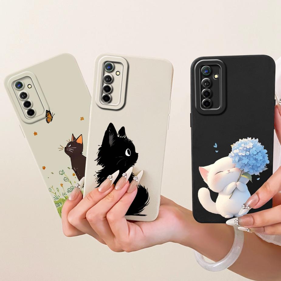 For Realme X2 XT Case RealmeX2 Pro Cute Cat Cartoon Cover Soft Silicone Case For Realme X2 Pro RealmeX2 RealmeXT Back Cover Bags